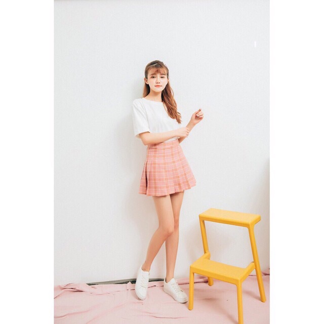 Chân váy tennis ngắn xếp ly họa tiết kẻ caro thời trang nữ phong cách trẻ trung năng động Hàn Quốc | BigBuy360 - bigbuy360.vn