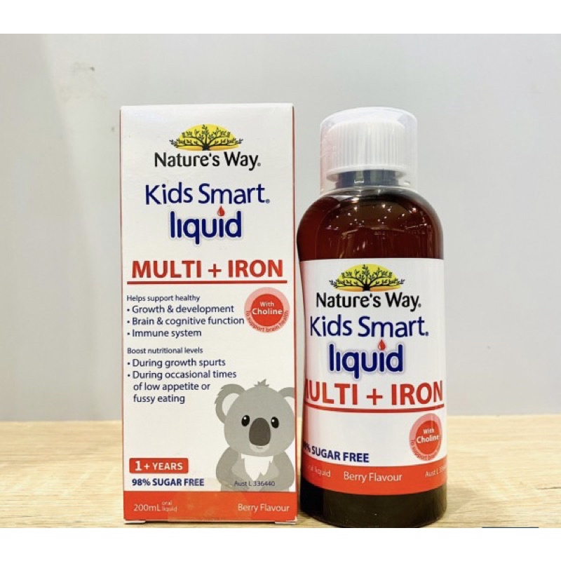 Siro Vitamin tổng hợp và sắt Nature’s Way 200ml cho bé