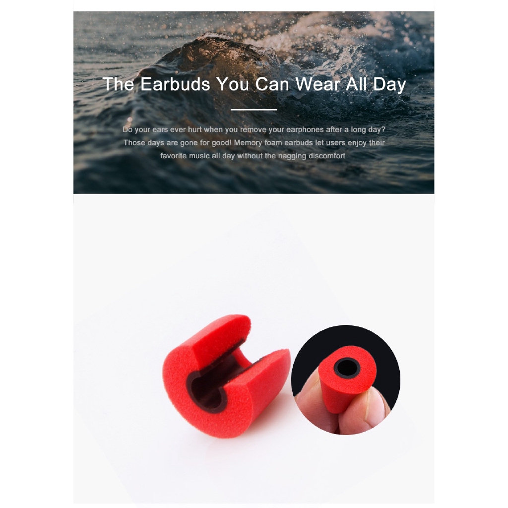 Set 4 Cặp Nút Tai Nghe Nhét Tai TRN 4.5-5mm Bằng Cao Su Non Cách Âm