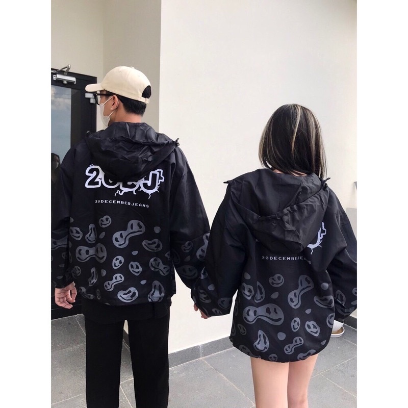 Áo khoác nam nữ unisex M7JD02 form rộng 2 lớp thu đông phong cách Hàn Quốc, áo gió unisex nam nữ trắng đen basic ulzzang