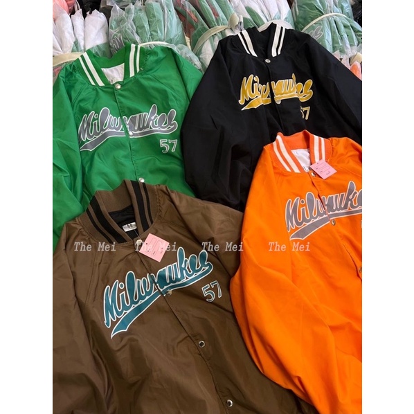 HÀNG CÓ SẴN - Áo khoác bóng chày - Áo bomber unisex nam nữ - 2 lớp dày dặn,thoát khí tốt - HÌnh thật hàng thật - The Mei