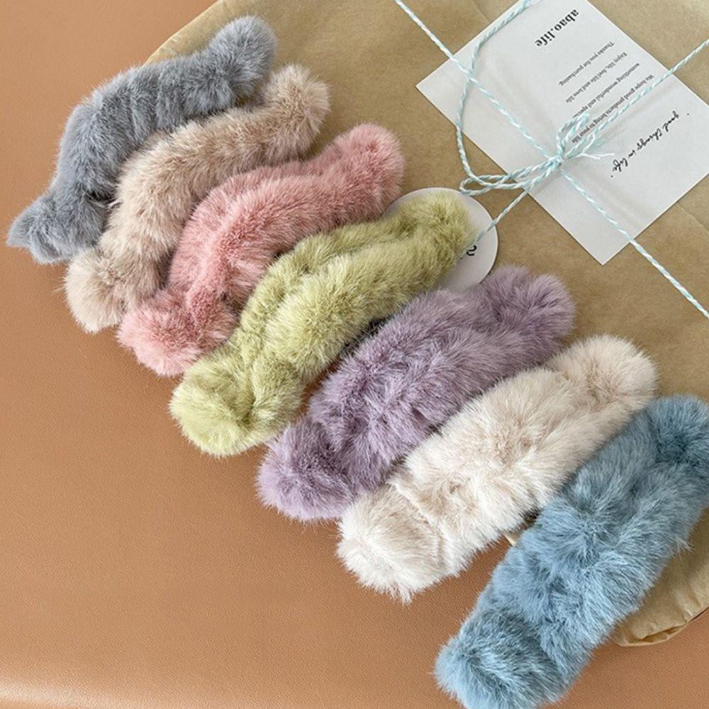 Kẹp Tóc Phủ Lông Tạo Kiểu Tóc Thời Trang Thanh Lịch Dành Cho Bạn Nữ