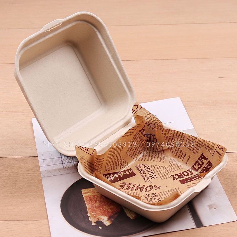 10 Hộp bã mía vuông