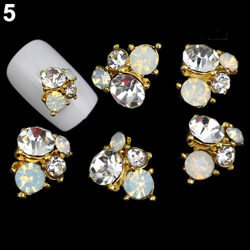 [Hàng mới về] Bộ 10 Phụ Kiện Đính Đá Trang Trí Móng Tay 3D