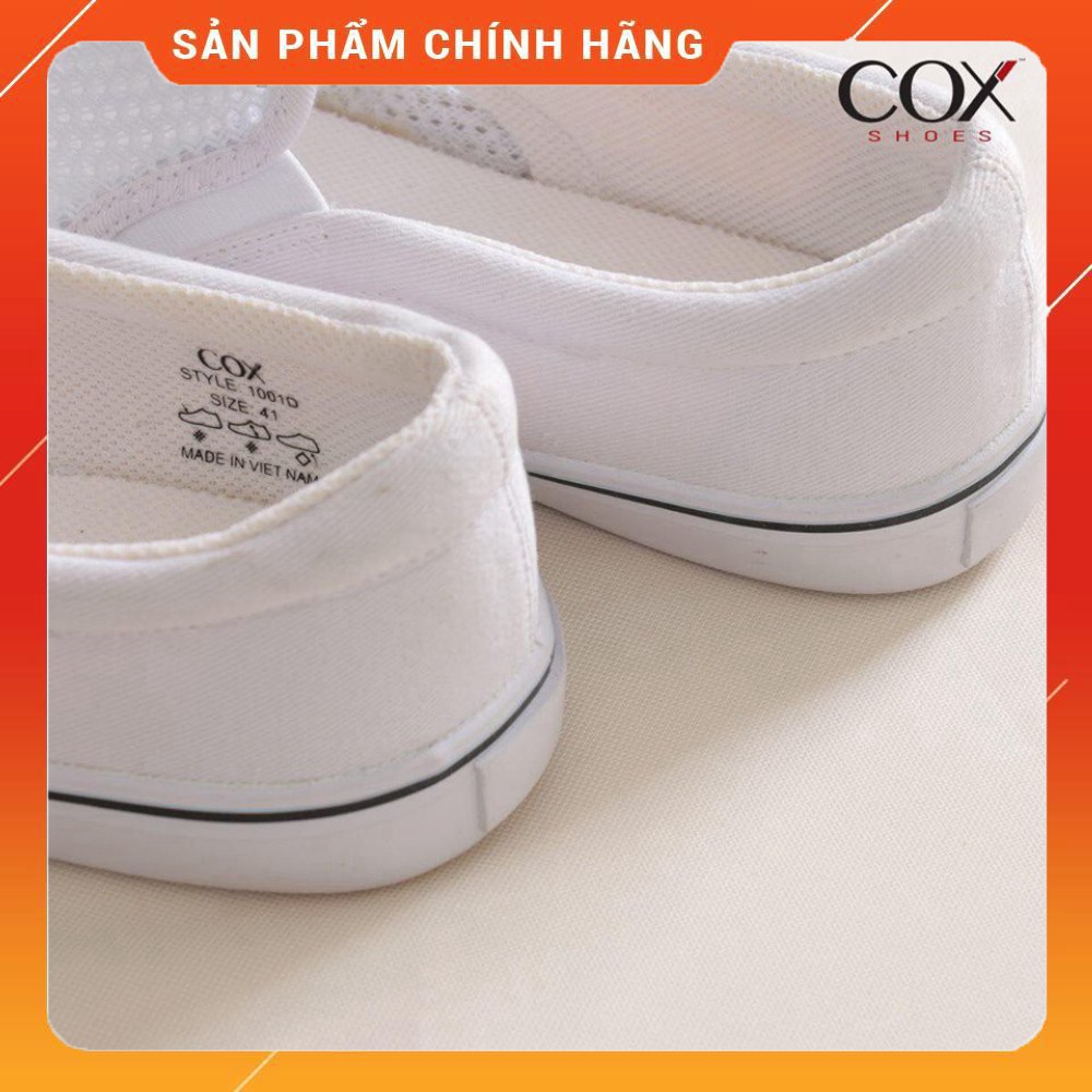 ĐẲNG CẤP TT [COX] Giày Lười Vải Cox Shoes White 1001 CHÍNH HÃNG Đẹp ' . ` ! ☭