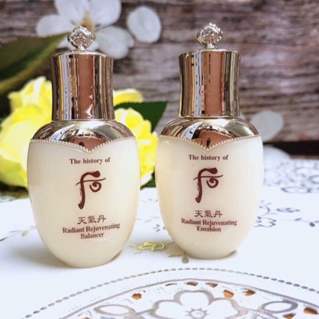 Cặp Nước hoa hồng và sữa dưỡng tái sinh Cheongidan Radiant Rejuvenating