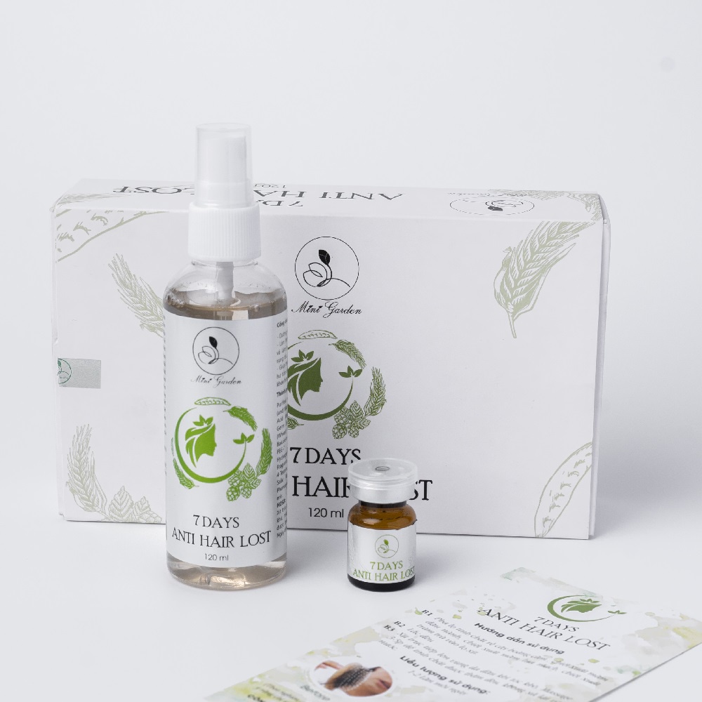 Dưỡng tóc dạng xịt Mini Garden 7 Days Anti Hairlost 120ML - Xịt dưỡng tóc tinh chất thiên nhiên bibi90
