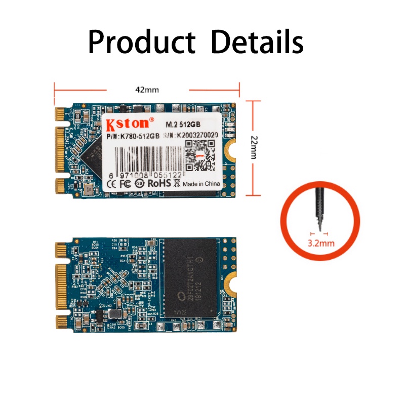Ổ Cứng SSD SATA3 128GB 256gb 512 gb HDD 2242mm NGFF M2 SATA 1tb 2tb 120gb 240gb Cho Laptop | BigBuy360 - bigbuy360.vn