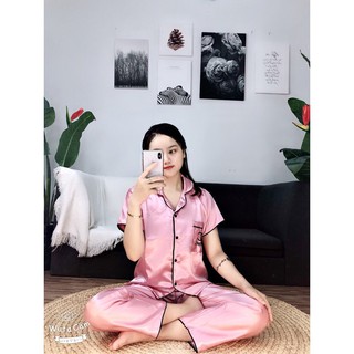 BỘ LỤA TRƠN MẶC NHÀ TAY NGẮN QUẦN DÀI