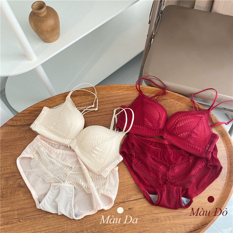 Áo lót ren lá đệm vừa dây kép 1125