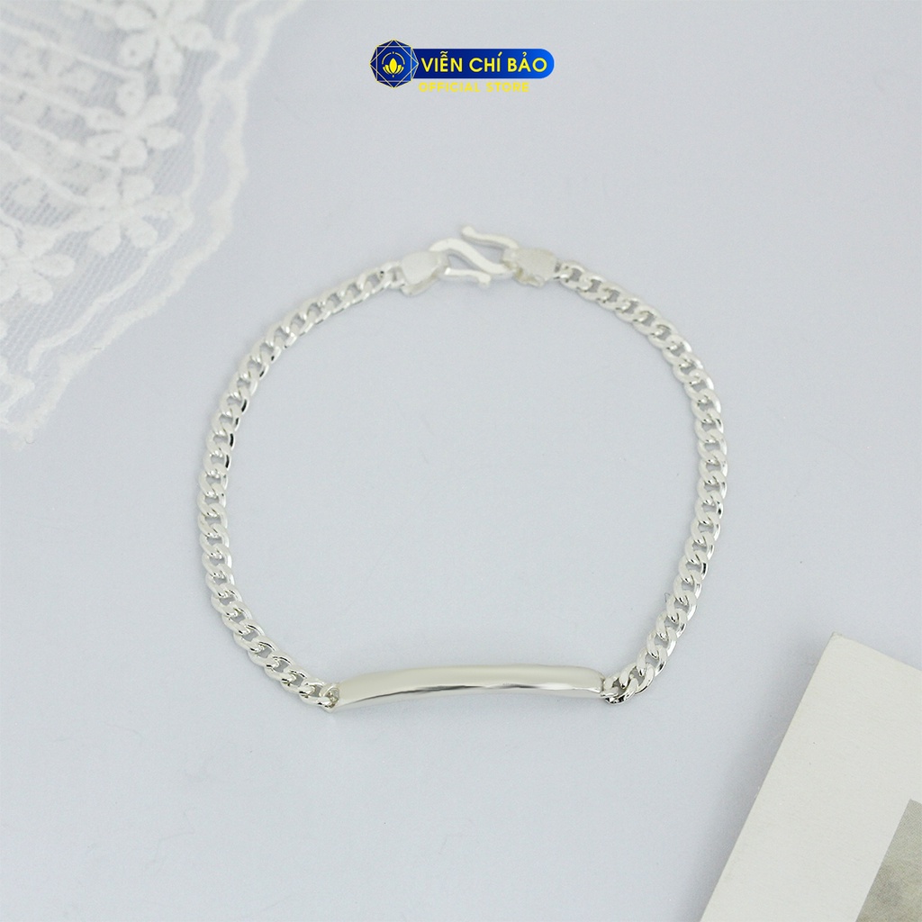 Lắc tay bạc trơn đôi  nam nữ chất liệu bạc 925 - Viễn Chí Bảo L400556