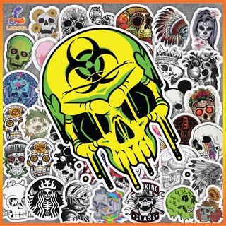 Set 50 cái Sticker Skull, Sticker Đầu Lâu Chống Nước, Hình dán Đầu quỷ dán mũ bảo hiểm, dán laptop, dán xe, vali...