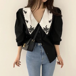 Sơ mi cổ sen / sơ mi bánh bèo