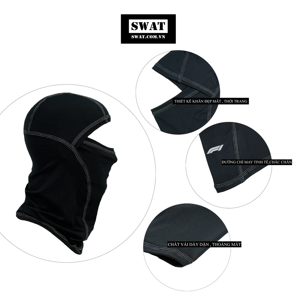 Khẩu trang trùm đầu SWAT F1 vải spandex mềm mịn nhiều mẫu