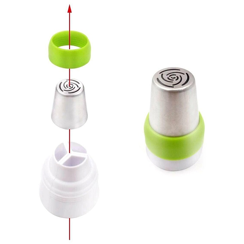 Set 2 Đầu Bắt Bông Kem Trang Trí Bánh Bằng Thép Không Gỉ