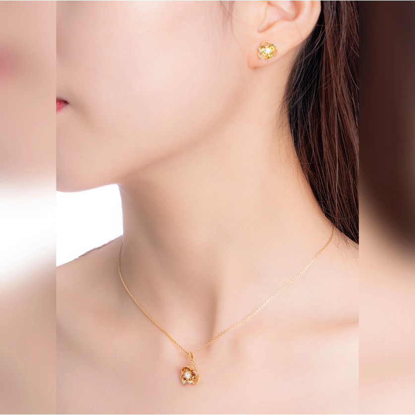 Bông tai vàng 14k BTPTB294 Huy Thanh Jewelry