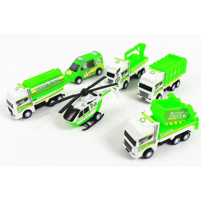 Set 6 ô tô mô hình công trình xây dựng cho bé, đồ chơi cho bé thoả sức sáng tạo - Gutykids