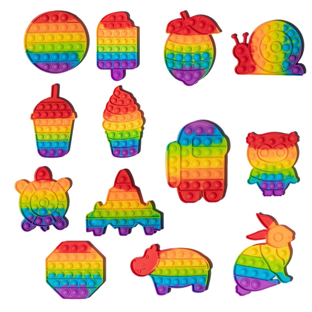 Đồ chơi pop it móc treo chìa khóa, pop it 12*20cm giá khuyến mãi