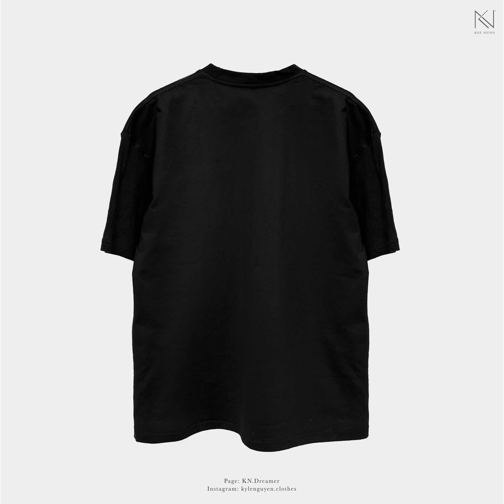 ÁO THUN COTTON OVERSIZE_ĐEN_SIGNATURE TEE