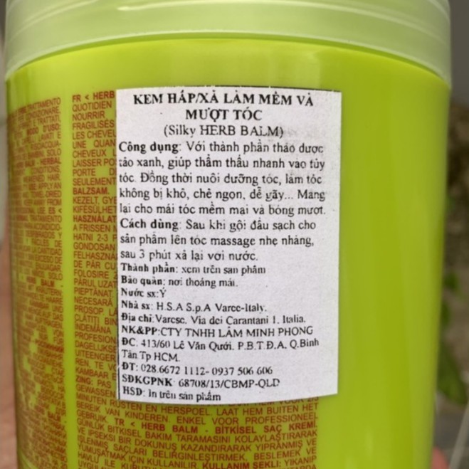 Hấp Dầu Ủ Tóc Thảo Dược Silky Herb Balm 1000ml