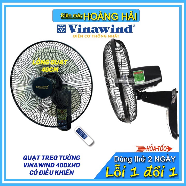 Quạt treo tường VINAWIND 400XHD có điều khiển/ Quạt 300ED không điều khiển