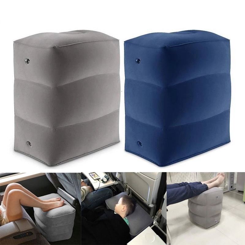 Gối Kê Chân Bơm Hơi Thiết Kế Nhỏ Gọn Tùy Chỉnh Độ Cao Đa Năng Tiện Dụng Cho Gia Đình/ Xe Hơi/ Máy Bay/ Văn Phòng