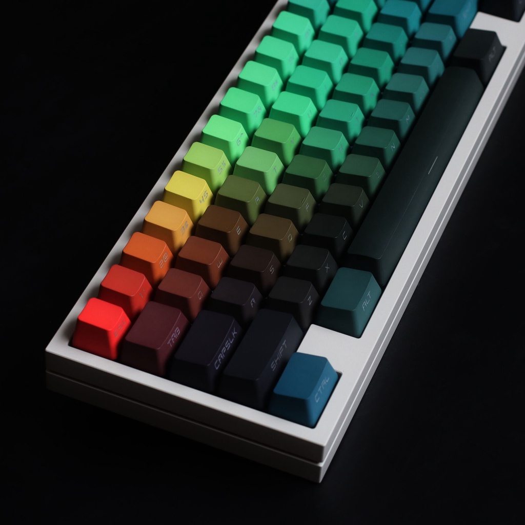 【JKDK】Prism PBT keycaps  font transmits light OEM profile   gradient color keycap backlight