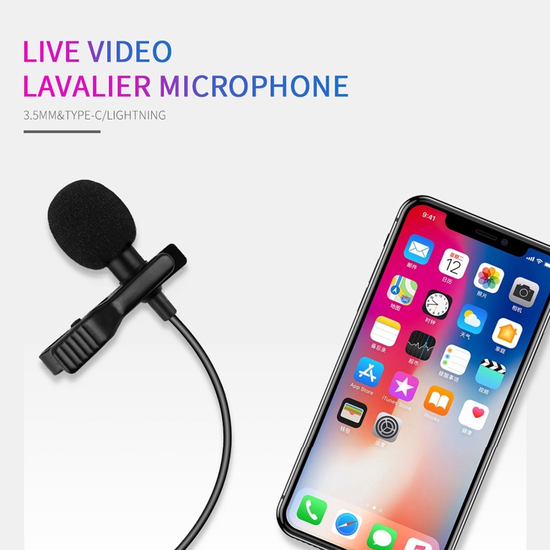 Microphone Basspal Đầu Cắm 3.5mm/USB C/Type-C Hỗ Trợ Thu Âm Cho Điện Thoại Android Huawei Xiaomi Samsung