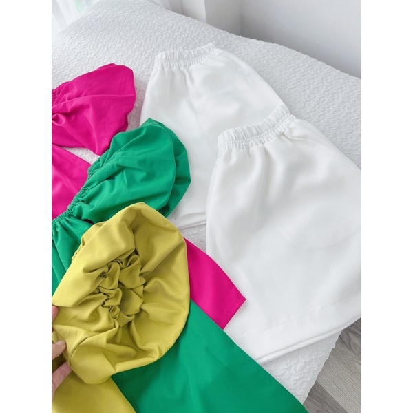 SET ÁO BẸT VAI TAY BÍ + QUẦN SHORT (TH)