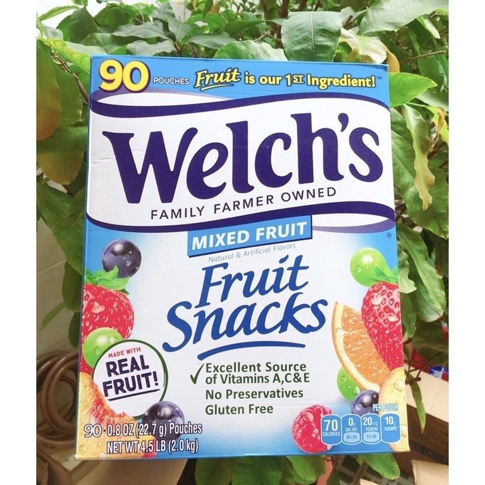 Kẻo Dẻo Trái Cây Welch’s Mixed Fruit Snack USA - Thùng 90 gói (2kg)