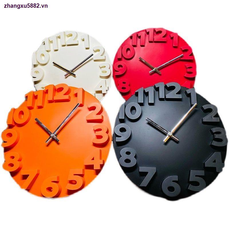 Đồng Hồ Treo Tường 3D Thiết Kế Đơn Giản Thời Trang Theo Phong Cách Bắc Âu