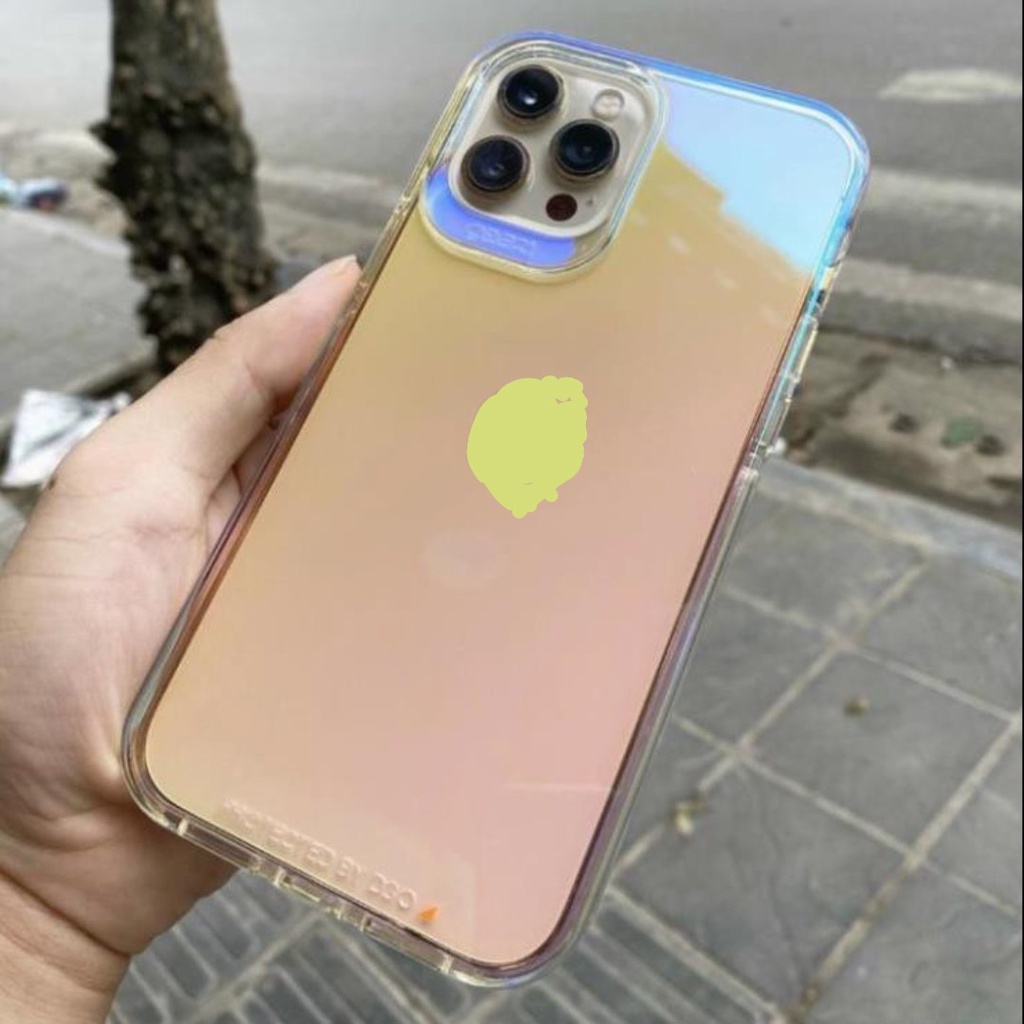 Ốp Lưng Kính Viền Mềm Đổi Màu Sắc Iphone 13 pro max/13/13 pro/12/ 12 Pro/ 12 Pro Max/ 11/ 11 Pro Max - Hàng Hãng GEAR4