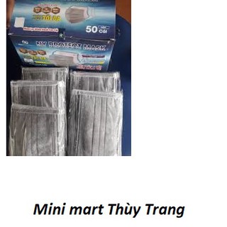 1 hộp gồm 50 cái khẩu trang y tế 4 lớp màu xám Như Ý