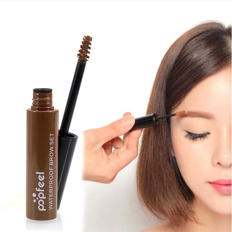 Mascara chuốt lông mày POPFEEL kháng nước trang điểm tự nhiên 4 màu tùy chọn