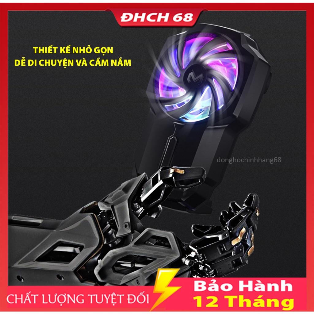 Quạt tản nhiệt điện thoại Memo FL05 làm mát nhanh cho điện thoại gaming thủ pin 700mah có LED RGB Bảo Hành 12 Tháng