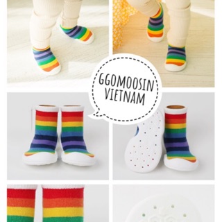 [Chính hãng Ggomoosin] Giày tập đi cho bé cưng Over the rainbow