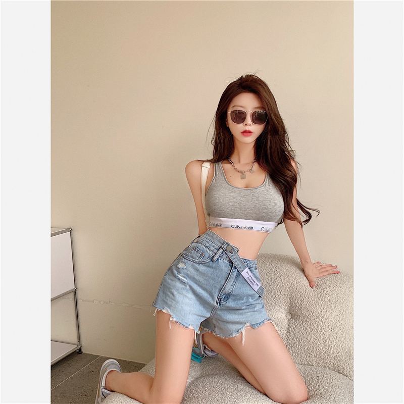 Quần Short Denim Lưng Cao Kiểu Dáng Trẻ Trung Năng Động Cho Nữ | BigBuy360 - bigbuy360.vn