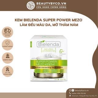 Kem dưỡng Bielenda Super Power Mezo Skin Clinic Corecting dưỡng ẩm, sáng da, đều màu da, mờ thâm