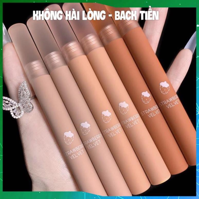 Set 3 Son Kem Lì MAFFICK Lâu Trôi Siêu Lì Thiết Kế Vỏ Nhám Siêu Xinh Chuẩn Hàng Nội Địa Trung KING DC