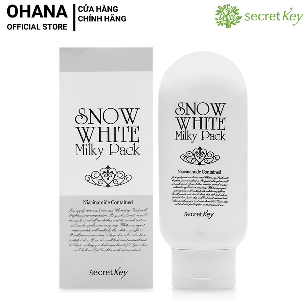 Kem Tắm Trắng Snow White Secret Key Snow White Milky Pack 200g