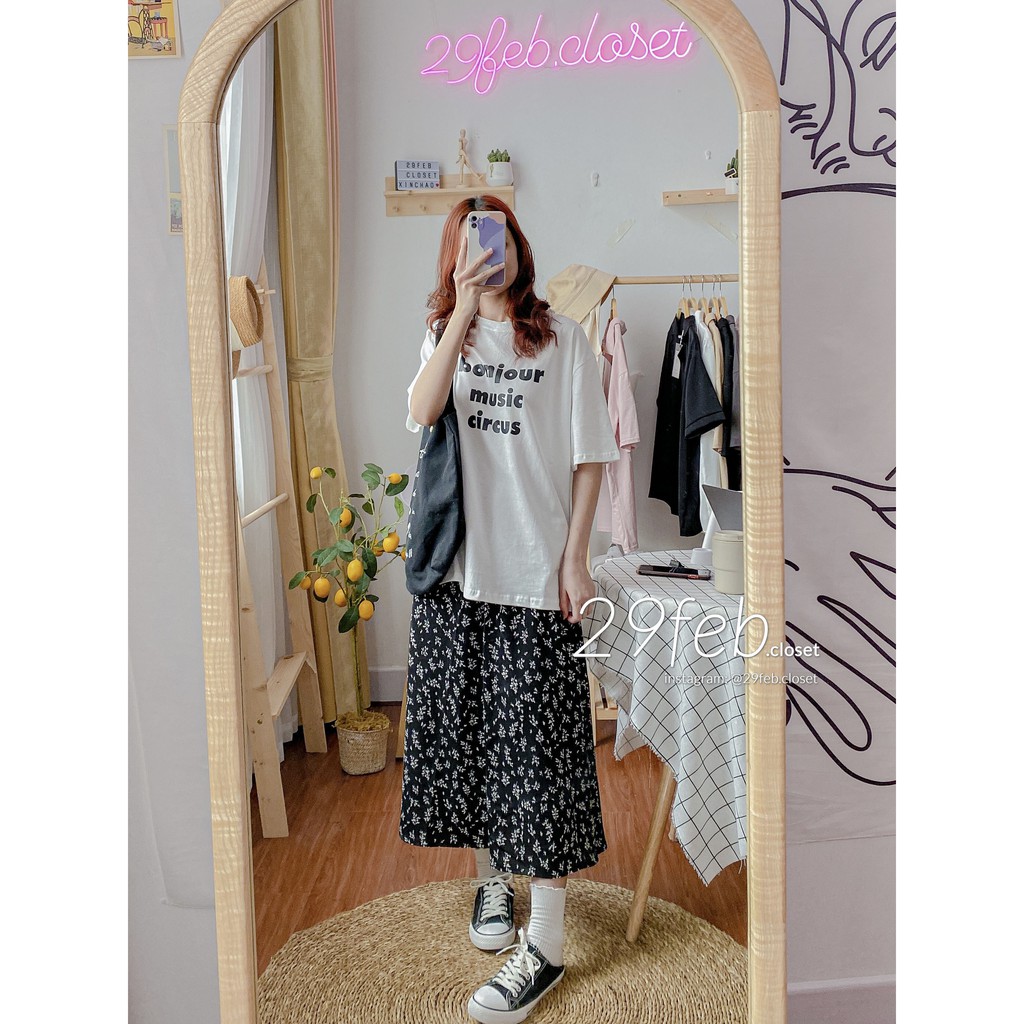 Áo phông chữ Bonjour chất cotton khô (Ảnh video thật shop chụp)