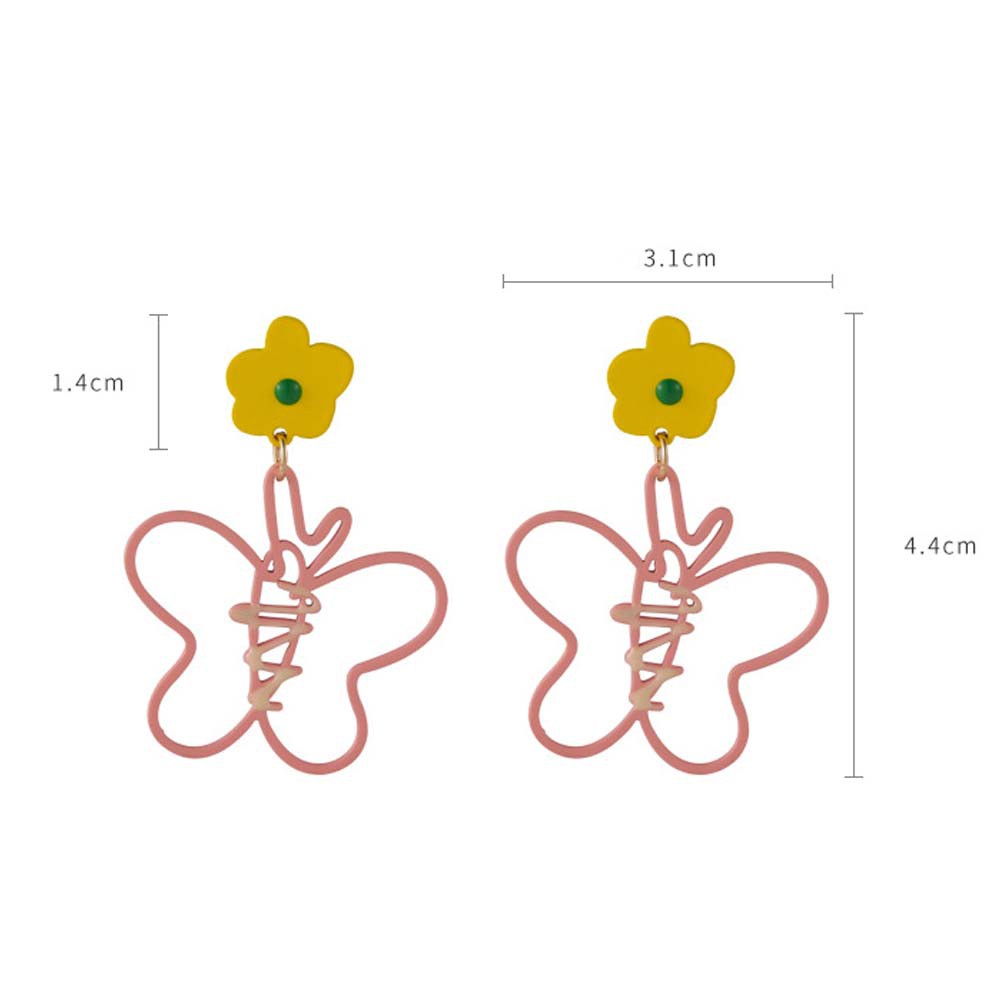Bông Tai Thời Trang Hình Bướm Bằng Hợp Kim Phong Cách Retro