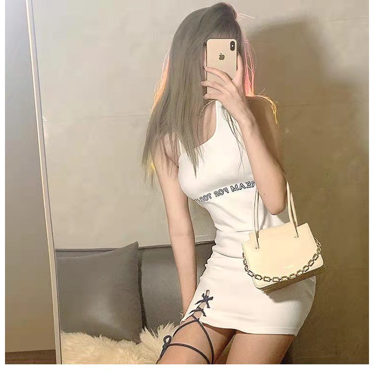 COZOK Đầm Dây Thời Trang Quyến Rũ Dễ Phối Đồ