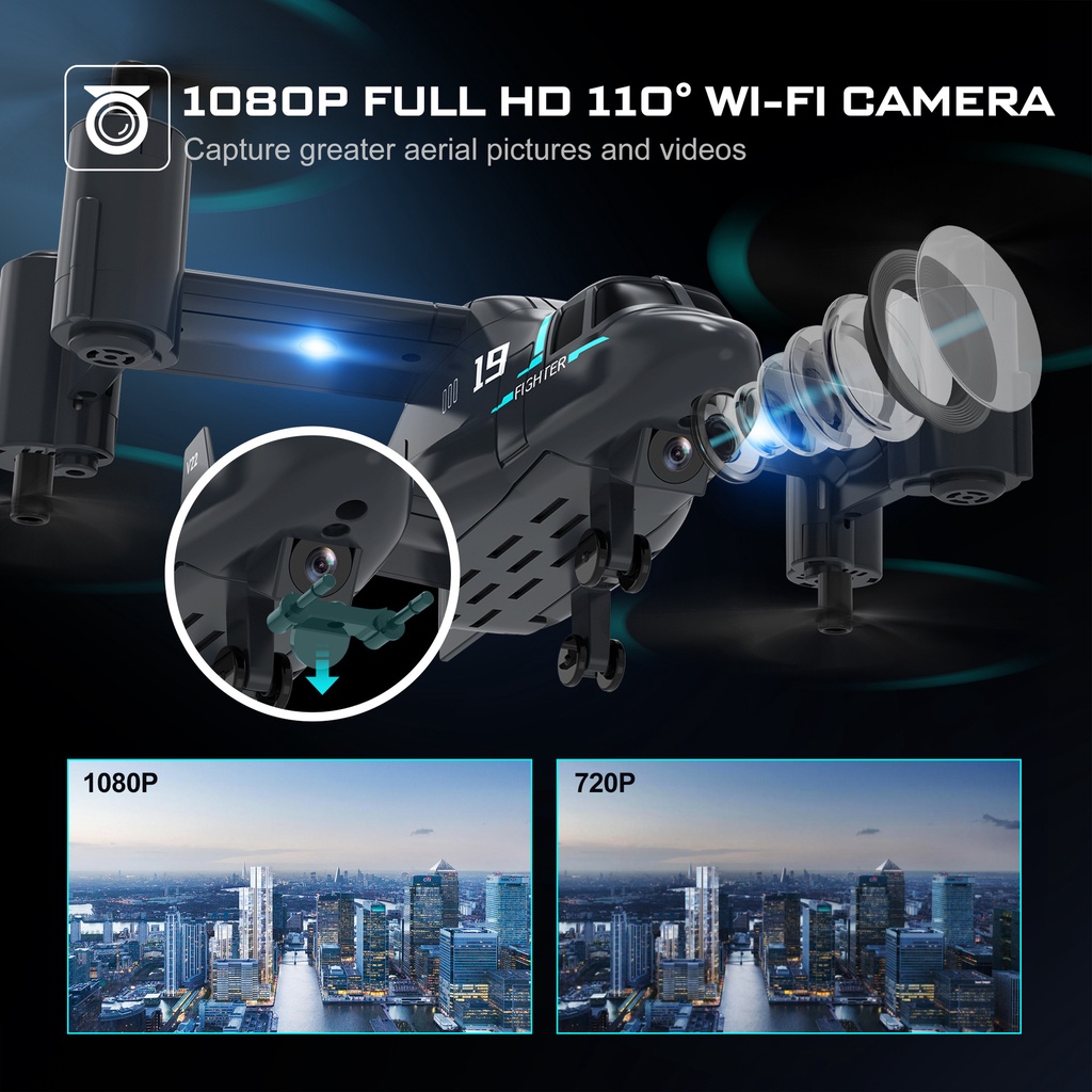 Máy Bay Điều Khiển Từ Xa LM19 4K 1080P HD Video Bốn Trục