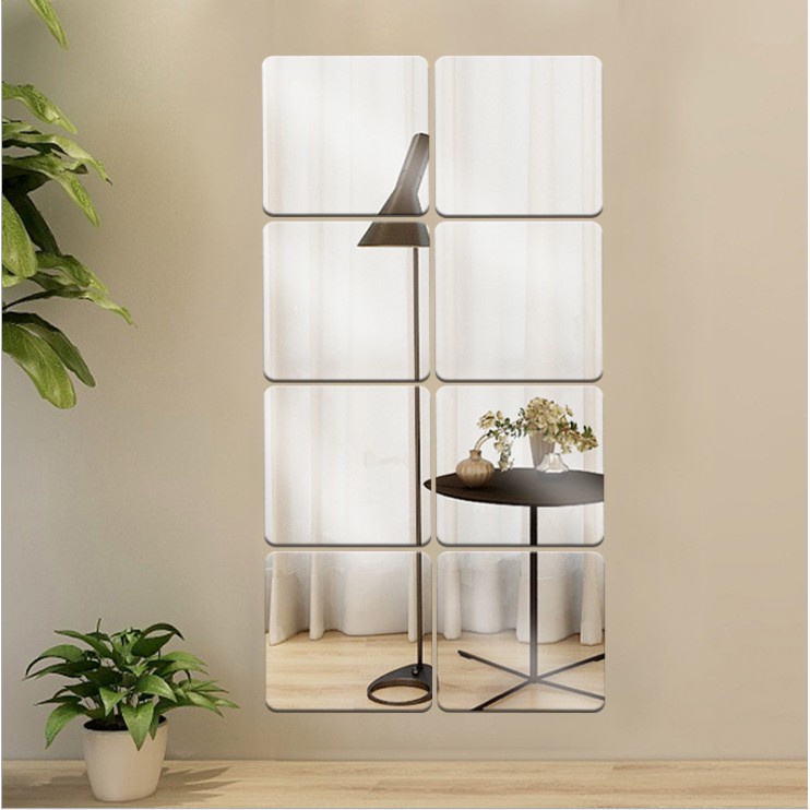 1 miếng Gương dán tường 3D trang trí nhà cửa dễ dán