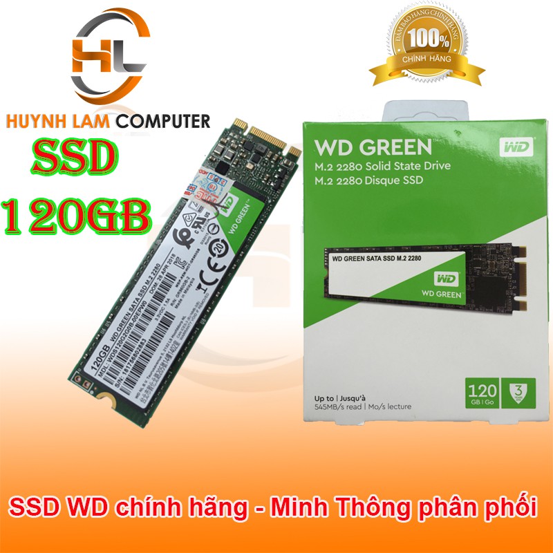SSD 120GB WD M2 2280 Minh Thông/FPT/Vĩnh Xuân phân phối