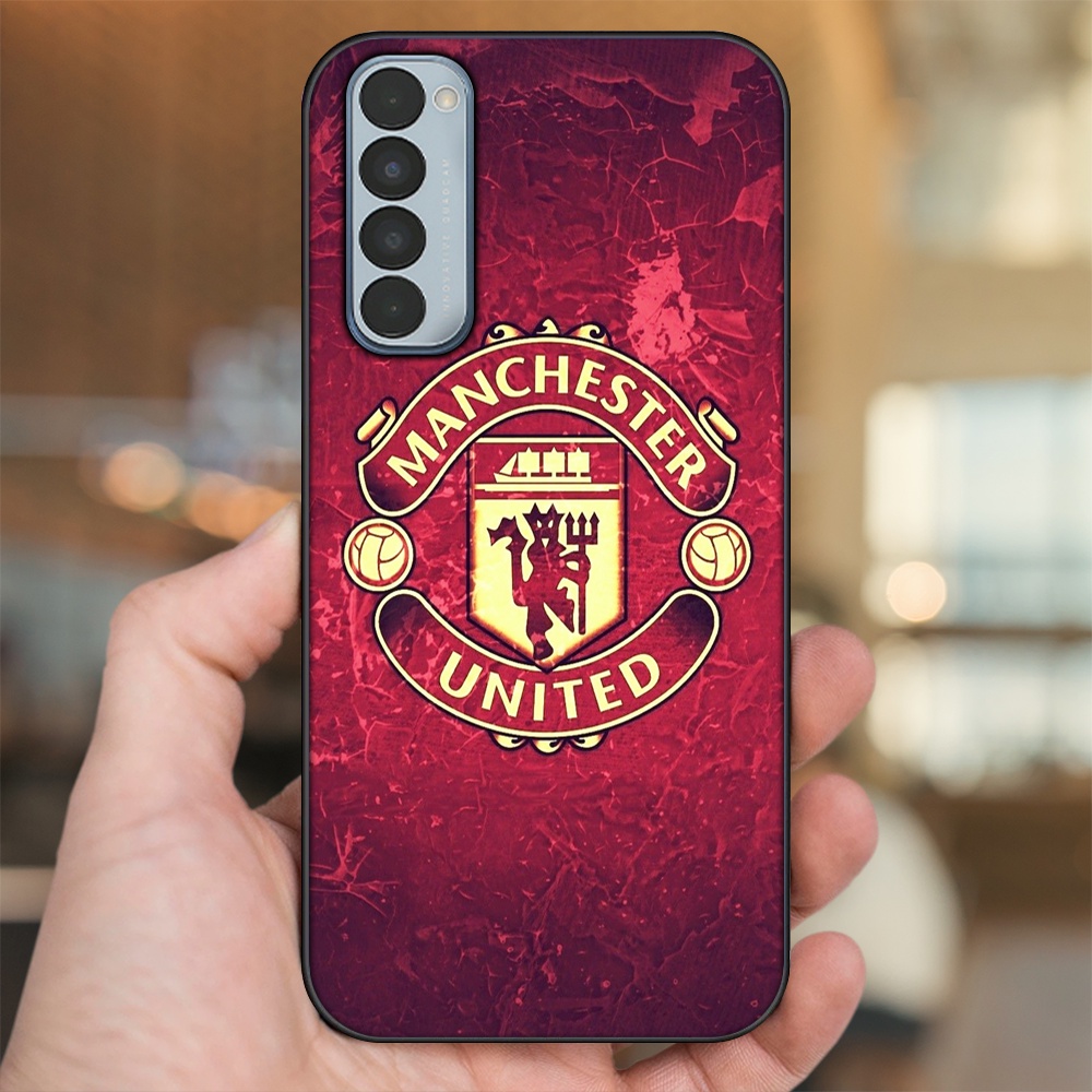 Ốp lưng Oppo Reno 4 Pro viền đen in hình MU Manchester United
