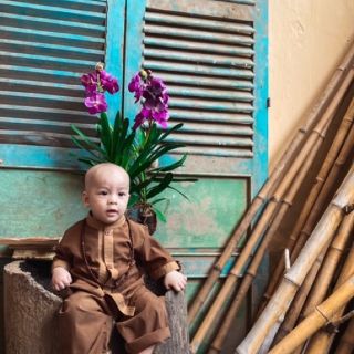 Đồ lam đi chùa cam đất cho bé