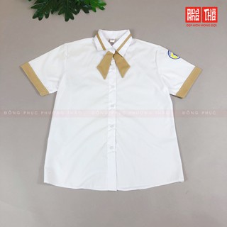 Áo sơ mi nữ cộc tay đồng phục học sinh Thái Thịnh cấp 2