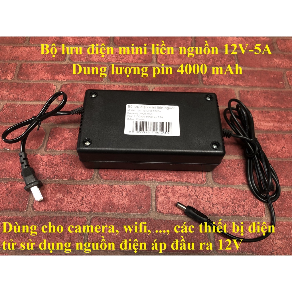 Nguồn tích điện Wifi, camera kiêm bộ lưu điện UPS ( Bảo hành 1 năm)